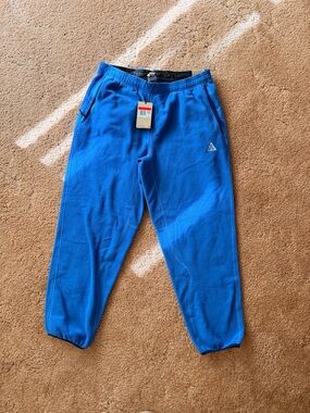 Nike Royal Blue Fleece Pants with Black Waistband